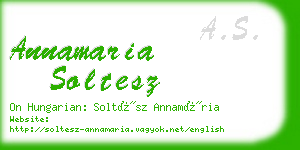 annamaria soltesz business card